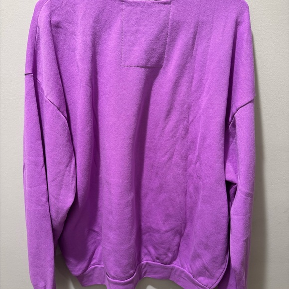 New!!! Aviator Nation Crewneck Sweatshirt Classic Logo Neon Purple Women’s Large - Picture 7 of 7